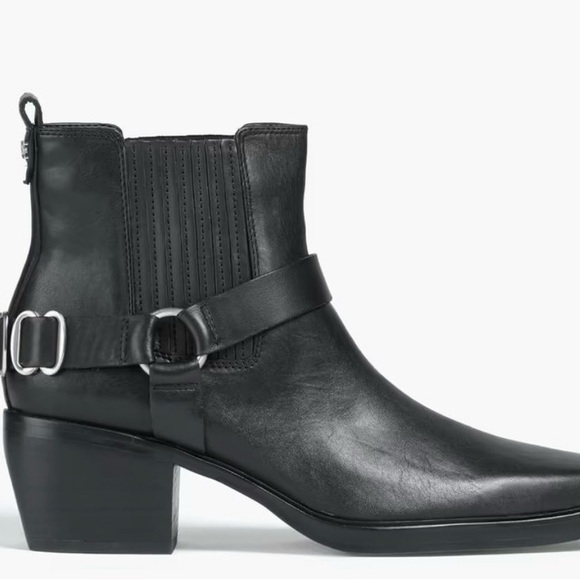 SAM ELDMAN BELLAMIE Black Ankle Boots 7.5 - Picture 6 of 7